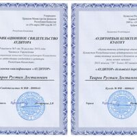 Auditor qualification certificate Tairov R.D.